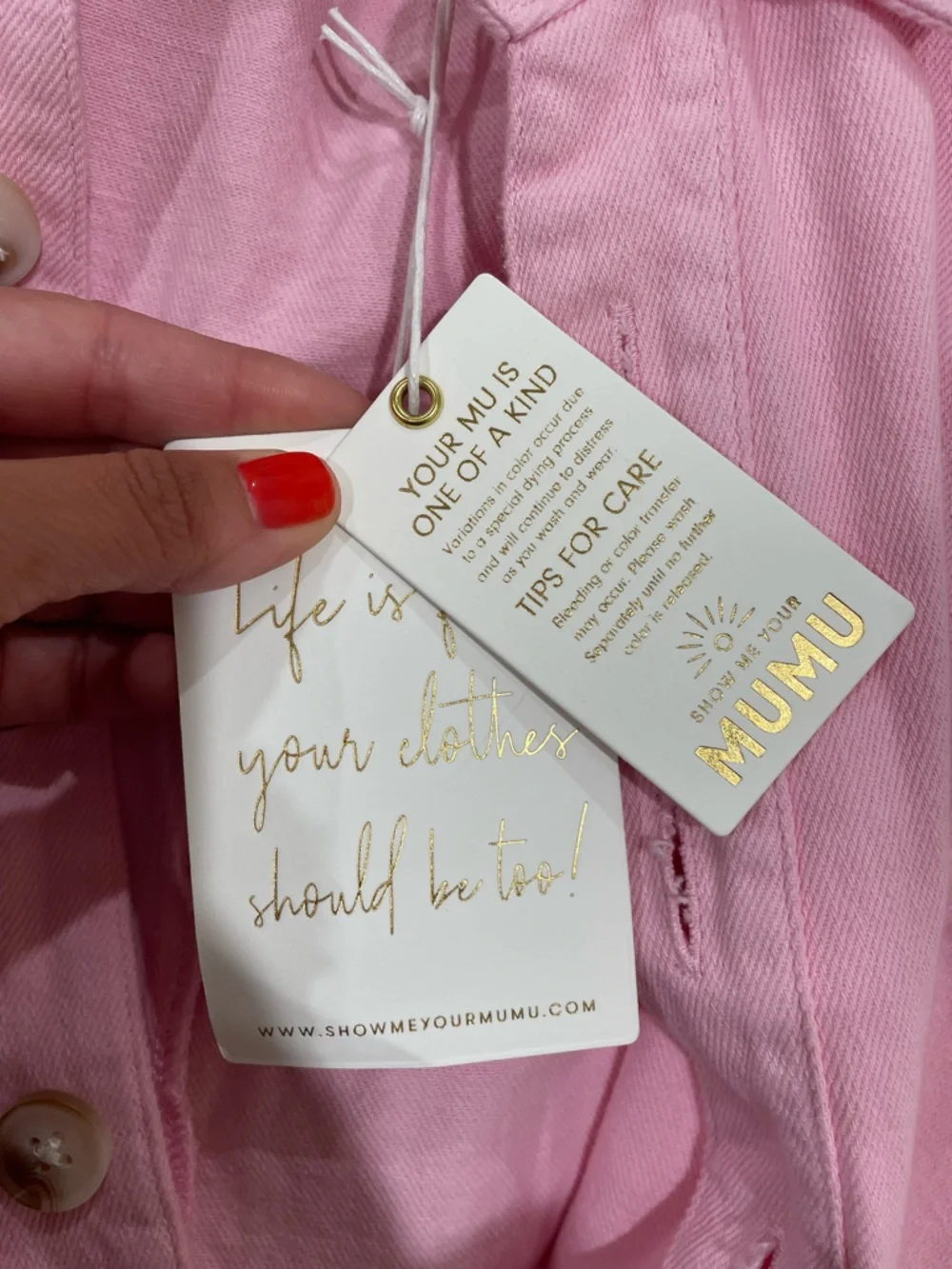 Show Me Your MuMu Range Romper Jumpsuit Pink Button Up NWT Size Medium Summer - Picture 13 of 14